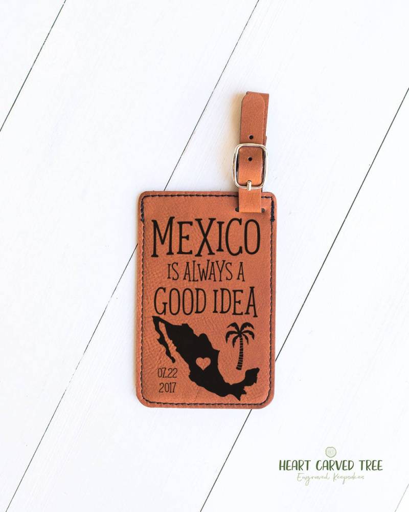 Mexiko-Gepäckanhänger, Mexiko-Hochzeit, Ziel-Hochzeits-Bevorzugung, Willkommens-Hochzeits-Bevorzugung, Cancun, Mexiko-Reise-Geschenke, Cabo von SkywardSouvenirs