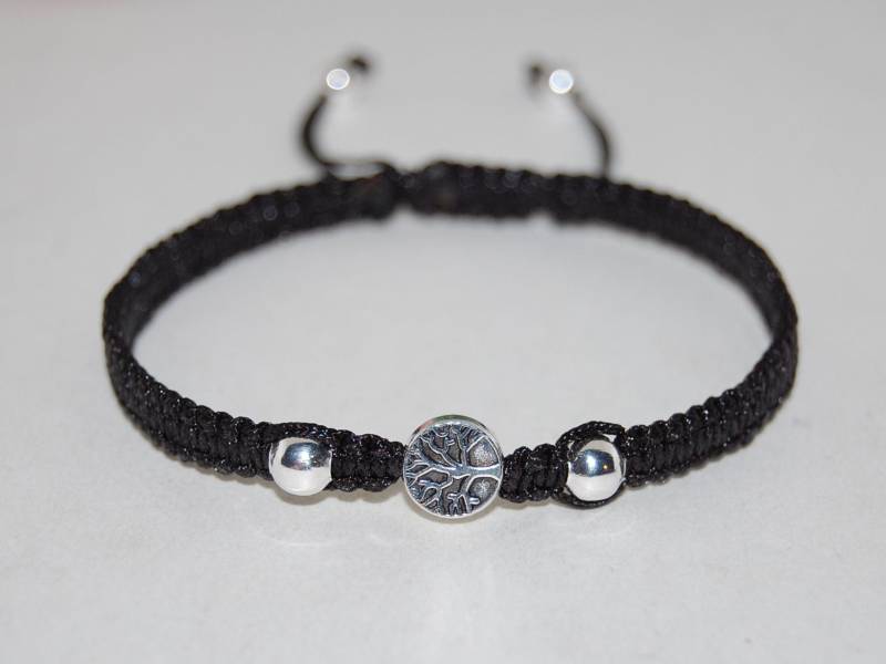 Baum Des Lebens Armband, Makramee Freundschaftsarmband, Schnur Kordelzug Herren, Damen, Yoga, Meditation von SkywaterStudio