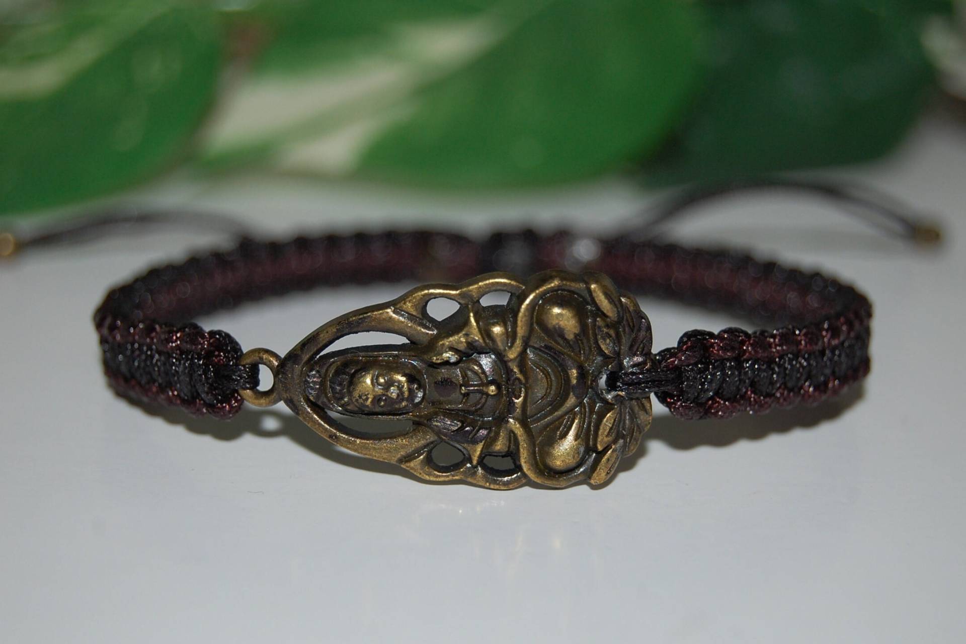 Buddha Armband, Buddha Glücksarmband, Kordelzug Armband, Männer, Frauen, Yoga, Beten, Schutz, Meditation, Wunscharmband, Geschenk von SkywaterStudio