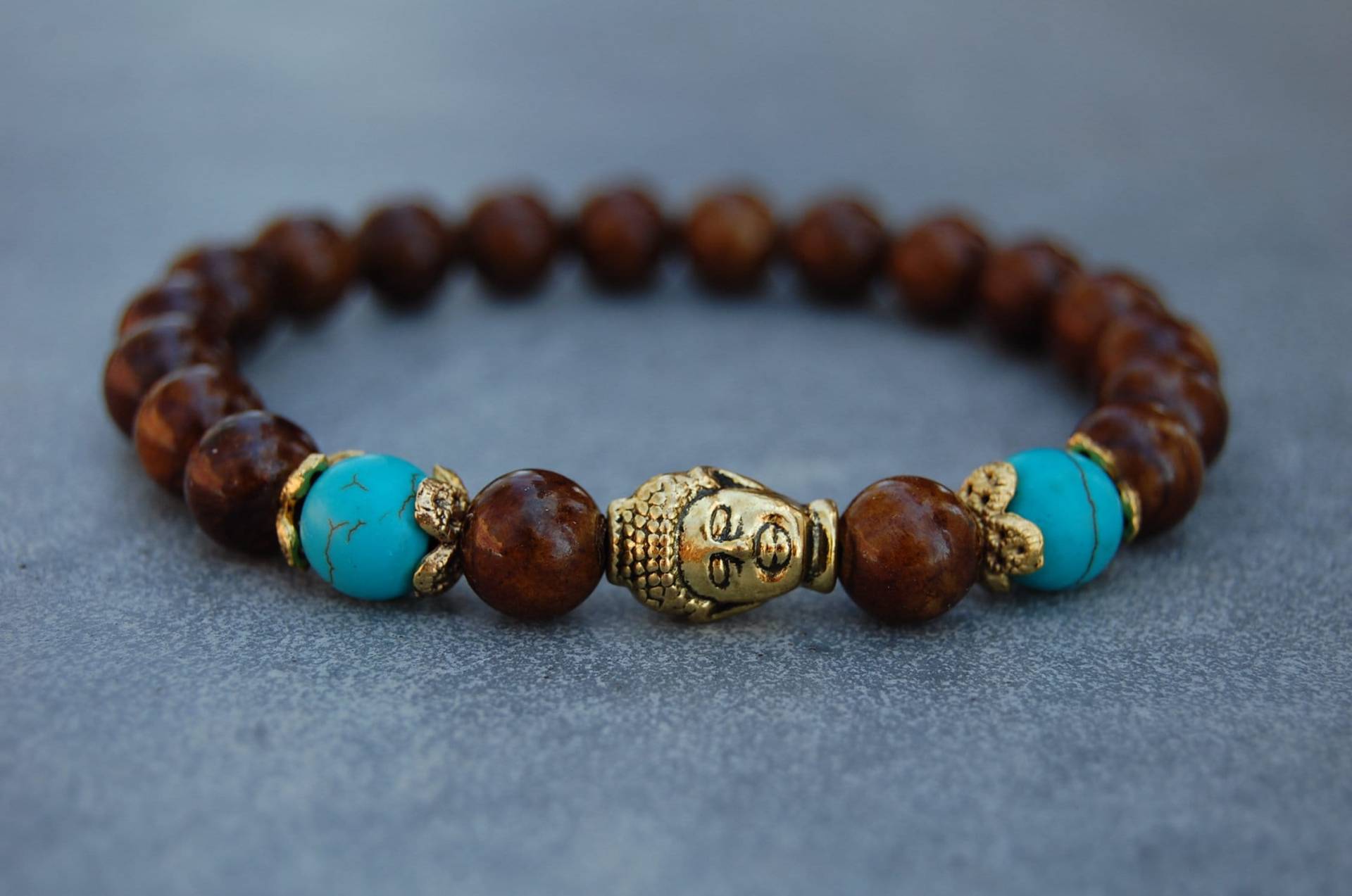 Buddha Armband, Jaspis Armband, Brauner Jaspis 8mm Perlen, Stretch Armband, Herren, Frauen, Mala Armband, Unisex Armband, Meditation, Yoga, Boho von SkywaterStudio