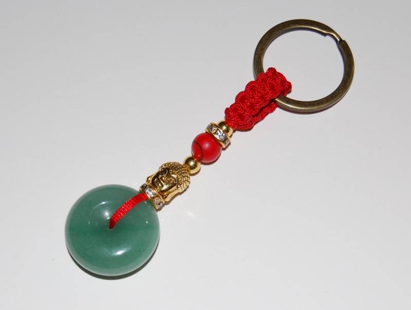 Buddha Schlüsselanhänger, Jade Schlüsselanhänger, Golden Schlüsselanhänger, Buddha Jade Schlüsselanhänger, Auto, Tasche, Geldbeutel, Mala von SkywaterStudio