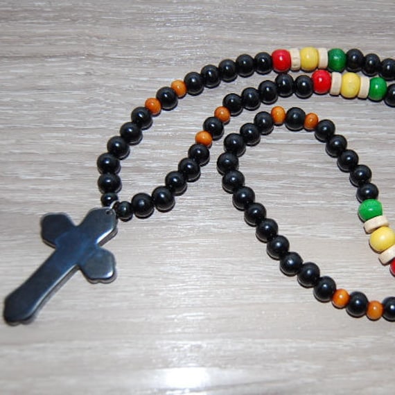 Kreuz Holz Halskette, Hämatit Magnetkreuz, Rasta Mann, Spirituelle, Herren Halskette Kreuz Holz Halskette, Hämatit Magnetkreuz, Rasta Mann, Spirituelle, Herren Halskette von SkywaterStudio