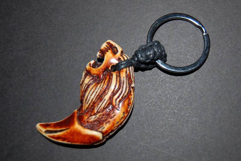 Löwe-Schlüsselanhänger, Löwenkopf-Schlüsselanhänger, Löwe-Anhänger-Schlüsselanhänger, Schutz-Schlüsselanhänger von SkywaterStudio