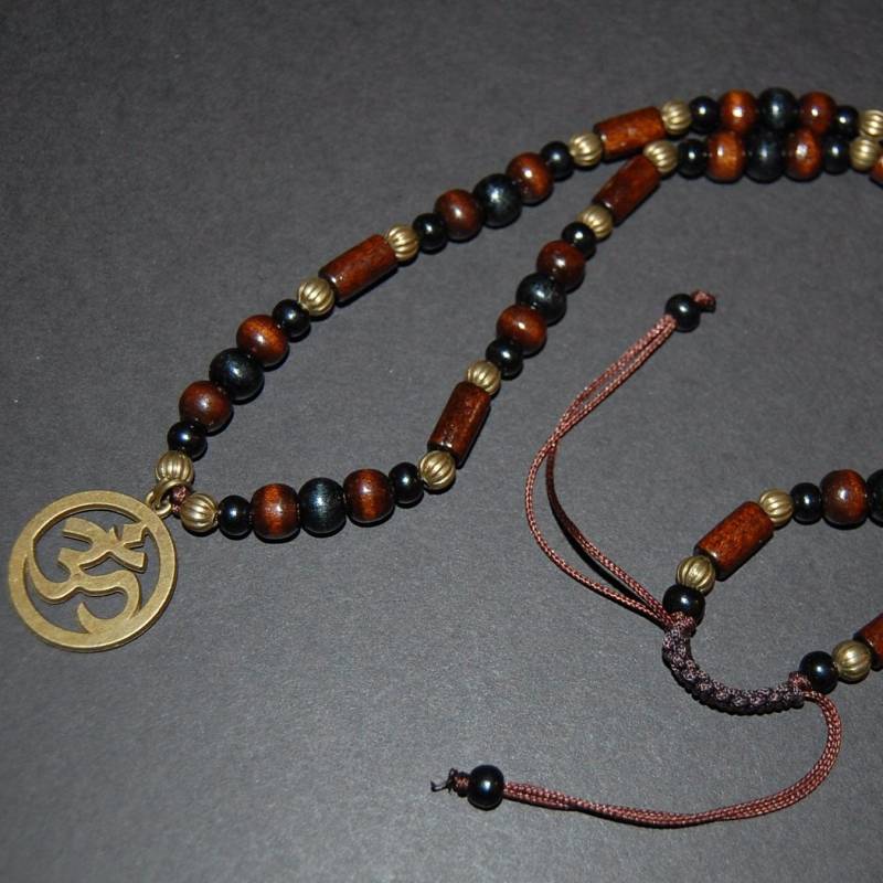 Om Halskette, Verstellbare Holz Holz, Günstig, Spirituelle, Männer, Frauen, Yoga Schutz, Meditation, Gebet, Geschenk von SkywaterStudio