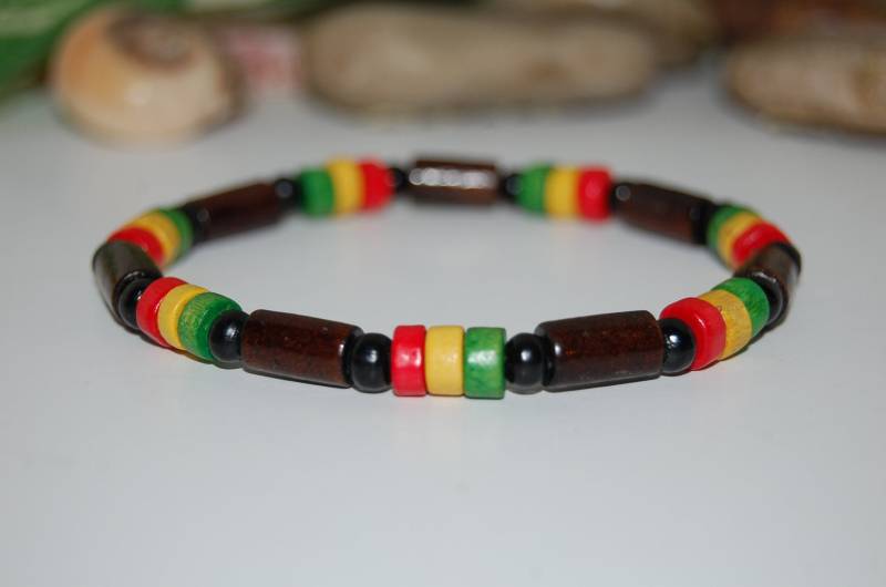 Rasta Reggae Armband, Armband Rasta, Kleine Perlen, Viel Glück, Mann, Frau, Yoga Armband, Schutz, Reggae Armband, Meditation, Surfer von SkywaterStudio