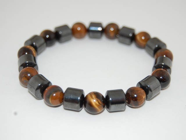 Tigerauge Armband, Magnetarmband, Tigerauge Und Hämatit Armband, Tigerauge Magnetarmband, Gesundheit, Heilung, Linderung, Balance, Zen, Geschenk von SkywaterStudio
