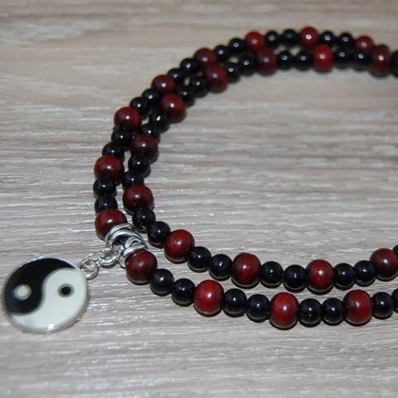 Yin Yang Halskette, Holz Halskette, Tai Chi Halskette, Spiritualität, Mala Gebet, Viel Glück, Männer, Frau, Yoga Armband, Schutz, Meditation Yin Yang Halskette, Holz Halskette, Tai Chi Halskette, Spiritualität, Mala Gebet, Viel Glück, Männer, Frau, Yoga Armband, Schutz, Meditation von SkywaterStudio
