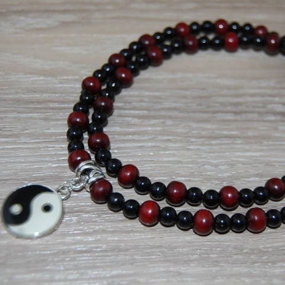 Yin Yang Halskette, Holz Halskette, Tai Chi Halskette, Spiritualität, Mala Gebet, Viel Glück, Männer, Frau, Yoga Armband, Schutz, Meditation Yin Yang Halskette, Holz Halskette, Tai Chi Halskette, Spiritualität, Mala Gebet, Viel Glück, Männer, Frau, Yoga Armband, Schutz, Meditation von SkywaterStudio