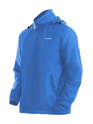 Slättourdo Regenjacke Herren Wasserdicht Winddicht Leicht Bequem Outdoor Fahrradjacke mit Kapuze Atmungsaktive Übergangsjacke, Blue M Slättourdo Regenjacke Herren Wasserdicht Winddicht Leicht Bequem Outdoor Fahrradjacke mit Kapuze Atmungsaktive Übergangsjacke, Blue M von Slättourdo