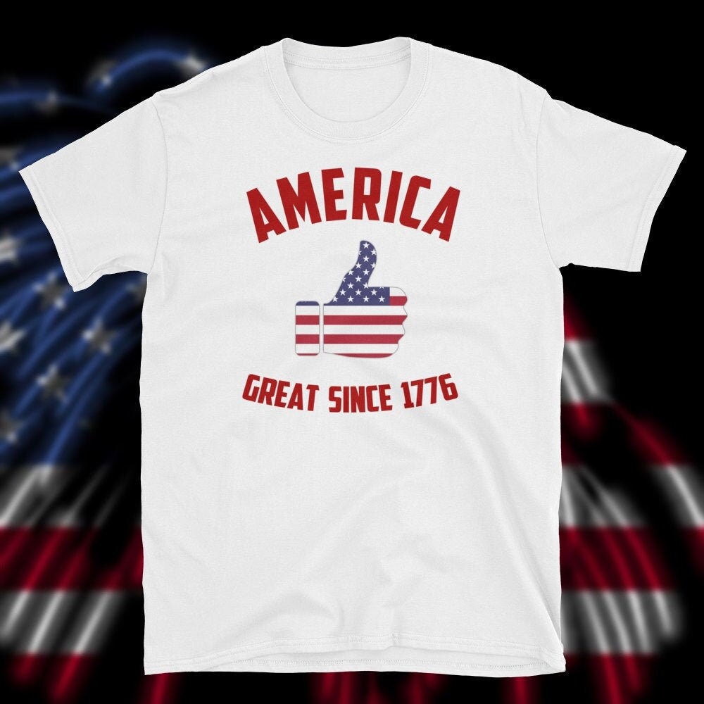 4. Juli. Amerika Groß Seit 1776. Kurzarm Unisex T-Shirt 4. Juli. Amerika Groß Seit 1776. Kurzarm Unisex T-Shirt von SlapCatDesigns