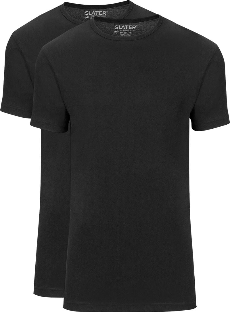 Slater 2er-Pack Basic Fit T-shirt Schwarz - Größe 3XL von Slater