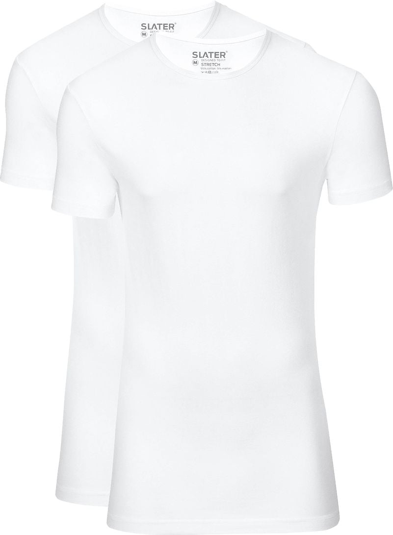 Slater 2er-Pack Stretch T-shirt Weiß - Größe S von Slater