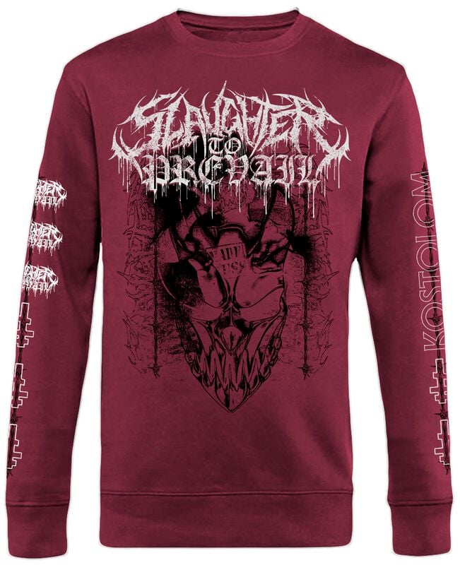Slaughter To Prevail Langarmshirt - Kostolom - S bis 4XL - für Männer - Größe 3XL - maroon  - Lizenziertes Merchandise! von Slaughter To Prevail
