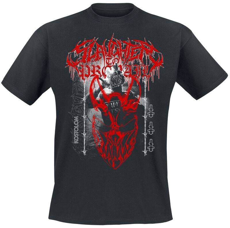 Slaughter To Prevail T-Shirt - Red Mask Kostolom - S bis 5XL - für Männer - Größe 5XL - schwarz  - Lizenziertes Merchandise! von Slaughter To Prevail