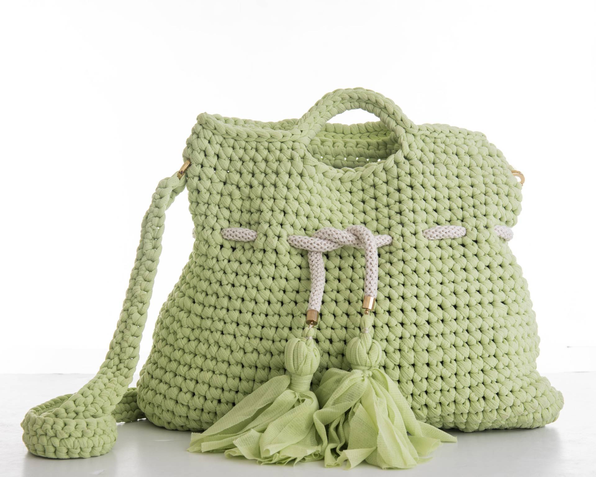 Chartreuse Grün Elegante Eimer Tasche, Erde Freundliche Sommertasche Für Frauen, Umhängetasche, Große Tasche Nicht Leder Markt von SlavAndSo