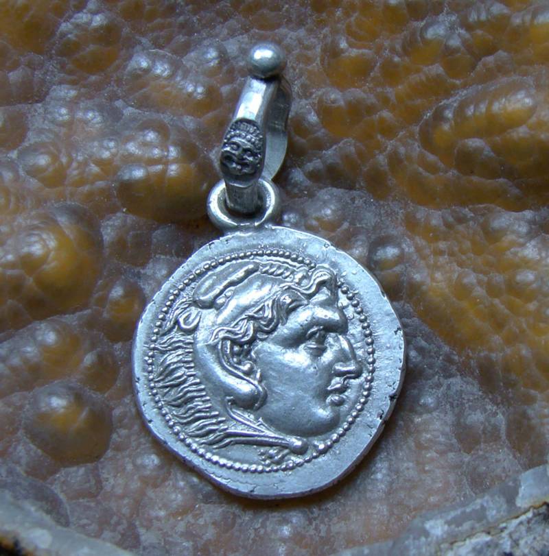 Silbermedaillon Mit Einer Replik Antiken Münze | Alexander Iii von SlaveyArt