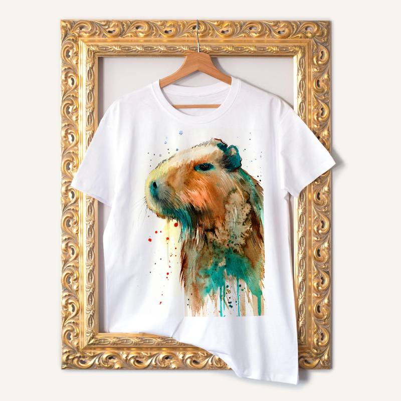 Capybara T-Shirt - Niedliches Animal Print Einzigartiges Wildtier-Liebhaber Geschenk Naturinspiriertes Grafik-Shirt Art Apparel von SlaviART