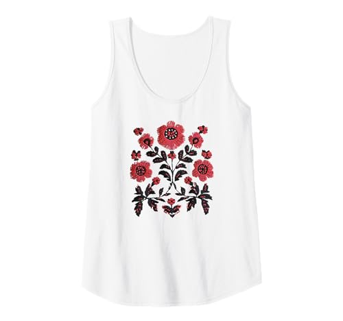 Damen Traditionelles ukrainisches Vyshyvanka-inspiriertes Muster Tank Top Damen Traditionelles ukrainisches Vyshyvanka-inspiriertes Muster Tank Top von Slavic Stitch Designs