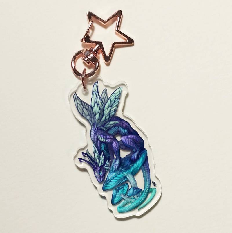 Zauberpilz Als Süßer Fee-Drache Schlüsselanhänger von SlayaArt