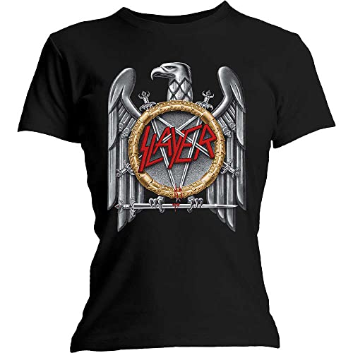 Slayer Damen T-Shirt Silver Eagle schwarz von Slayer Merch