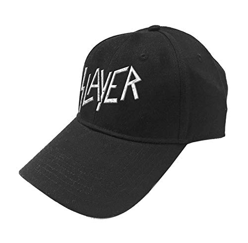 Slayer Baseball Cap Classic Band Logo Sonic Silber Nue offiziell Schwarz von Slayer