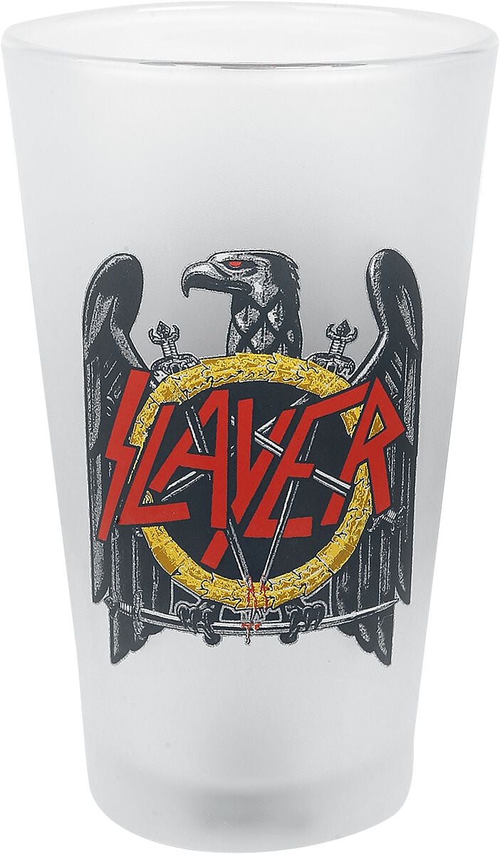 Slayer Bierglas - Eagle Logo - weiß  - Lizenziertes Merchandise! von Slayer