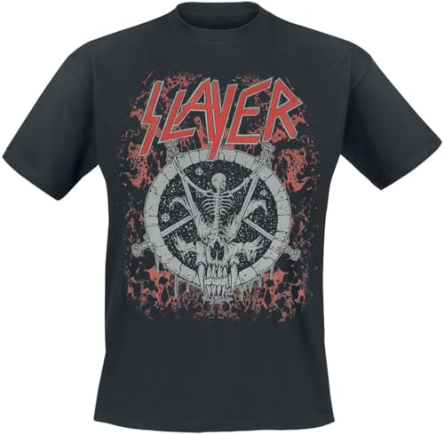 Slayer Divine Skeleton Männer T-Shirt schwarz XXL 100% Baumwolle Band-Merch, Bands, Nachhaltigkeit von Slayer