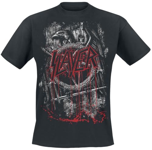 Slayer Dripping Eagle Männer T-Shirt schwarz L 100% Baumwolle Band-Merch, Bands von Slayer