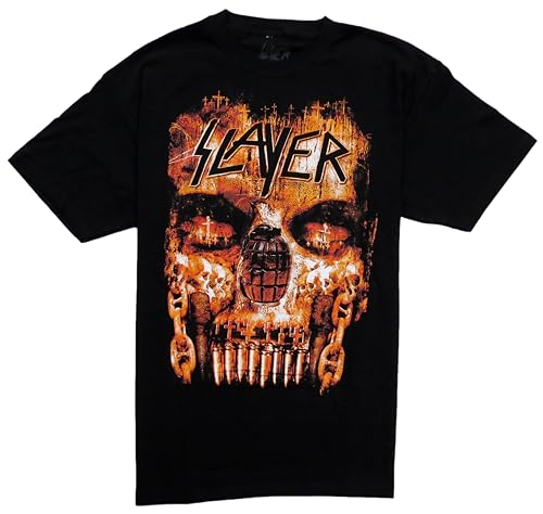 Slayer Graphic T-Shirt, Kriegsschädel, Schwarz, XL von Slayer