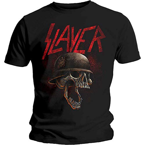 Slayer Herren Hellmitt T-Shirt, Schwarz (Black Black), Large von Slayer