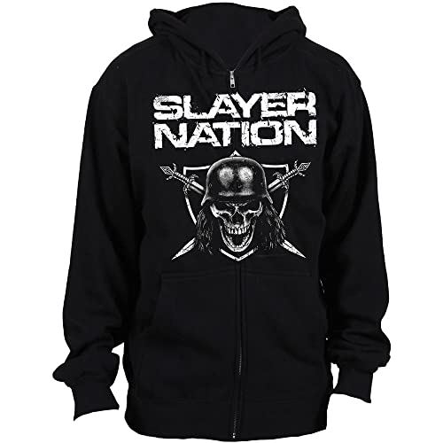 Slayer Herren Nation Kapuzenpullover, Schwarz (Black), Medium von Slayer