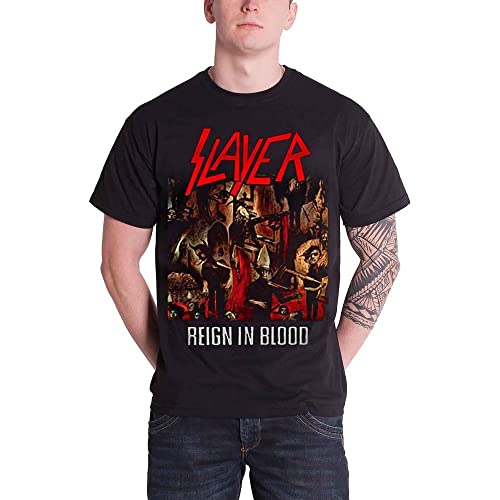 Slayer Herren Reign in Blood T-Shirt, Black, L von Slayer