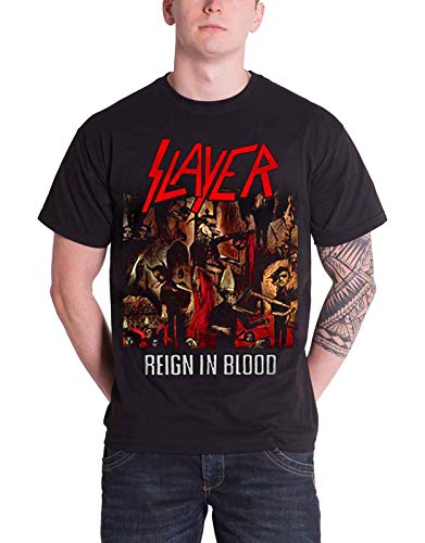 Slayer Herren Reign in Blood T-Shirt, Schwarz, XXL von Slayer