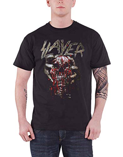 Slayer Herren Totenkopf Clench T-Shirt, Schwarz, S von Slayer