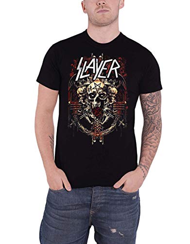 Slayer Herren T-Shirt Schwarz Schwarz Gr. XXL, Schwarz von Slayer