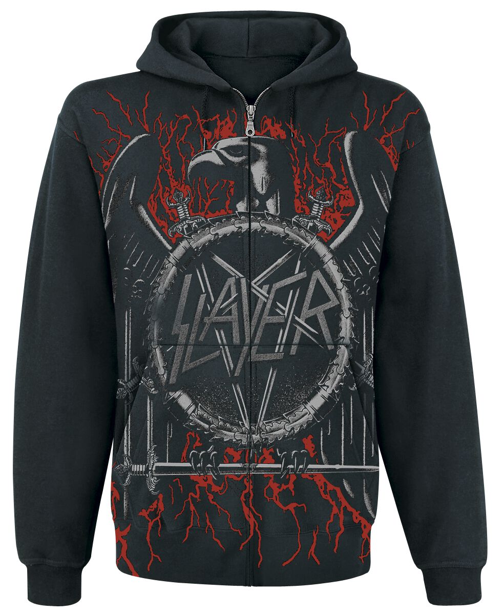 Slayer Kapuzenjacke - Black Eagle - S bis 3XL - für Männer - Größe M - schwarz  - EMP exklusives Merchandise! von Slayer