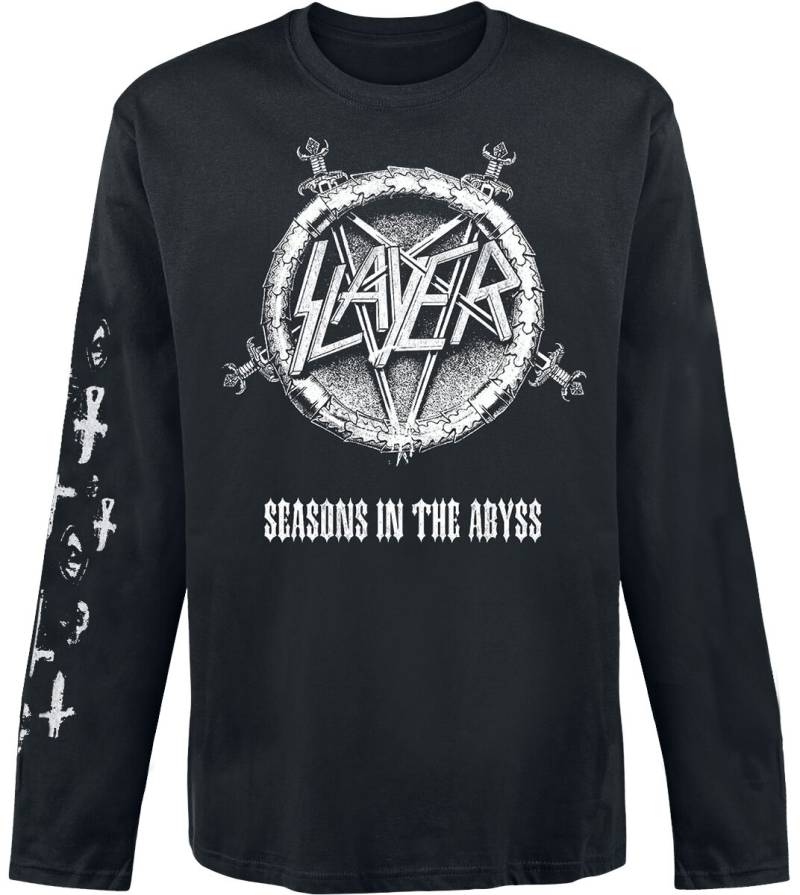 Slayer Langarmshirt - Seasons In The Abyss - S bis XXL - für Männer - Größe L - schwarz  - Lizenziertes Merchandise! von Slayer