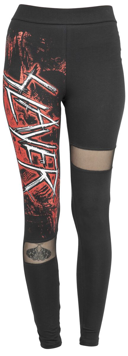 Slayer Leggings - Mongo - S bis XL - für Damen - Größe S - schwarz  - Lizenziertes Merchandise! von Slayer