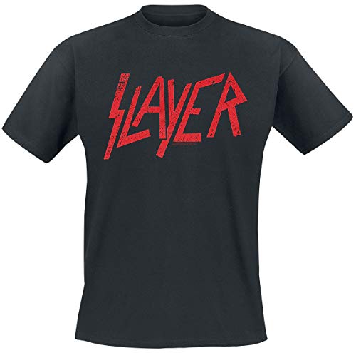 Slayer Logo Männer T-Shirt schwarz S 100% Baumwolle Band-Merch, Bands von Slayer