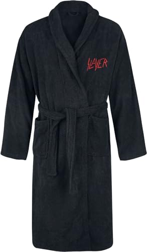 Slayer Logo Unisex Bademantel schwarz XXL-3XL 100% Baumwolle Band-Merch, Bands von Slayer