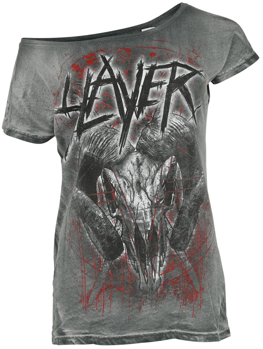 Slayer Mongo Logo T-Shirt dunkelgrau in M von Slayer