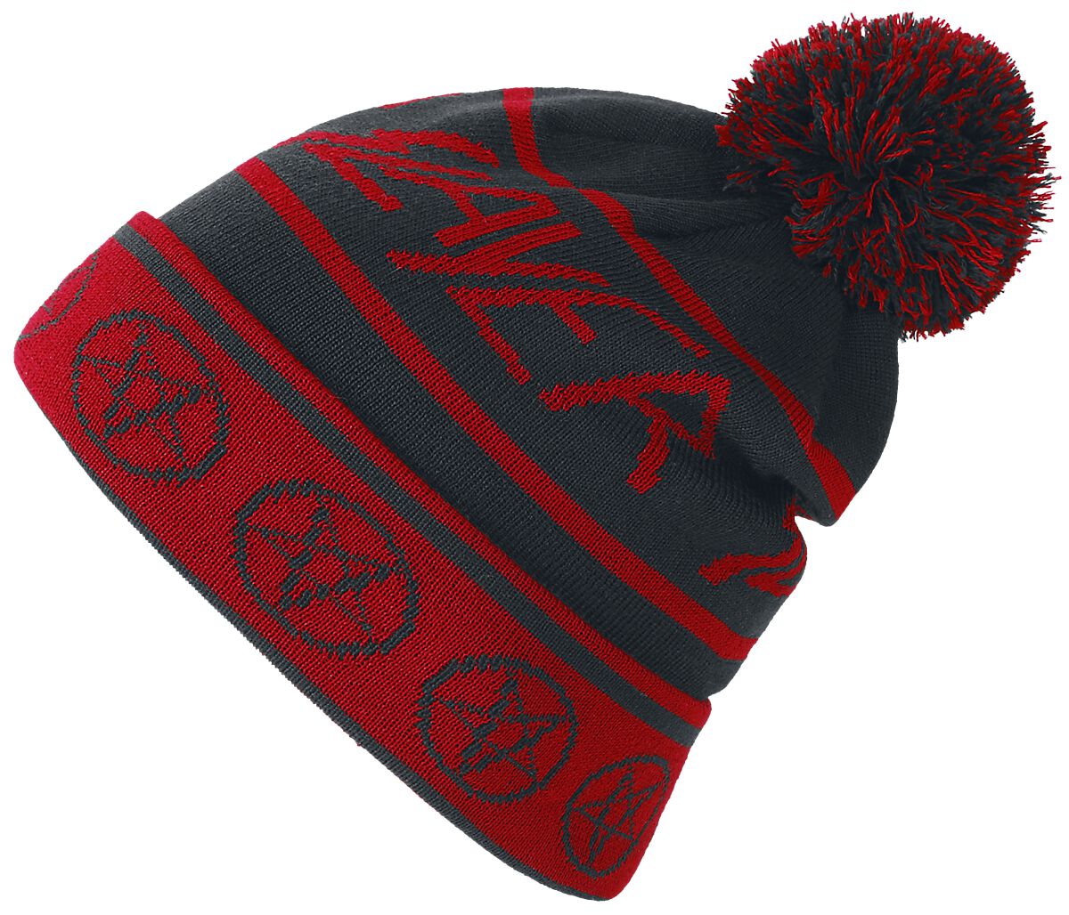 Slayer Mütze - Beanie - schwarz/rot  - EMP exklusives Merchandise! von Slayer