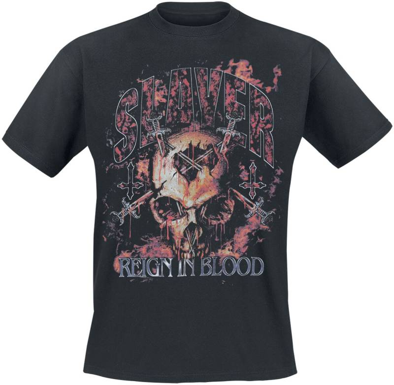 Slayer Reign Sword Skull T-Shirt schwarz in M von Slayer