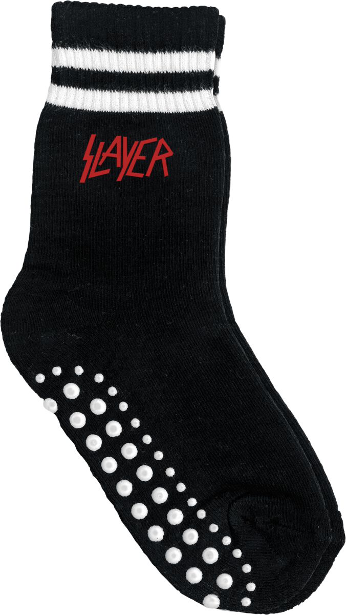 Slayer Socken - Metal-Kids - Logo - EU15-18 bis EU31-34 - für Mädchen & Jungen - Größe EU 15-18 - schwarz  - Lizenziertes Merchandise! von Slayer