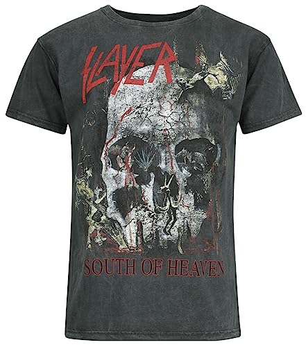Slayer South of Heaven Männer T-Shirt anthrazit L 100% Baumwolle Band-Merch, Bands von Slayer