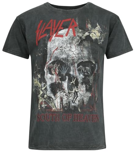 Slayer South of Heaven Männer T-Shirt anthrazit XL 100% Baumwolle Band-Merch, Bands von Slayer