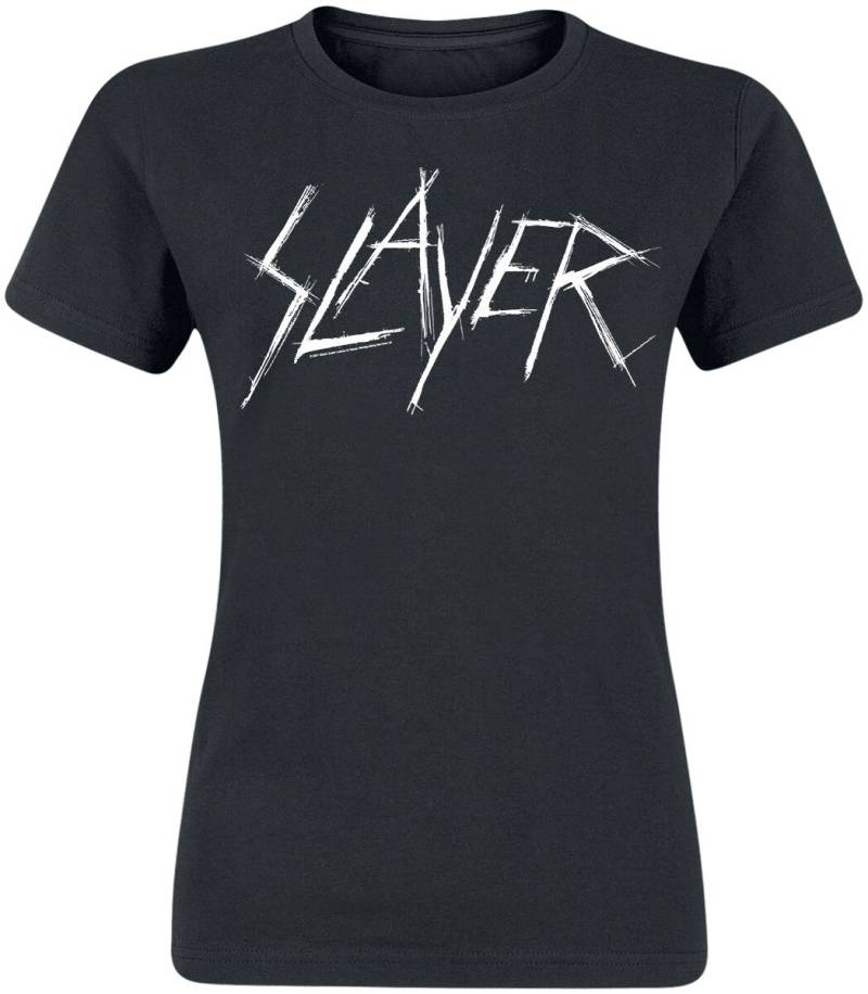 Slayer T-Shirt - Scratchy Logo - S bis XXL - für Damen - Größe L - schwarz  - Lizenziertes Merchandise! von Slayer