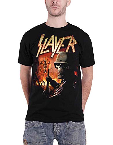 Slayer T Shirt Soldier Skull Burning Torch Band Logo offiziell Herren Nue S von Slayer