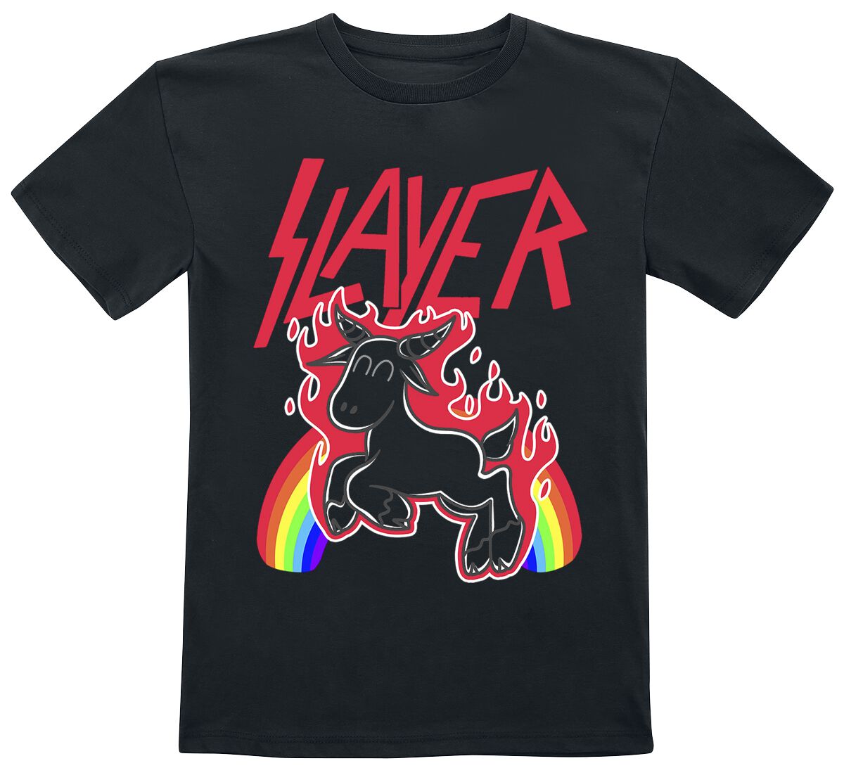 Slayer T-Shirt für Kinder - Kids - Rainbow Goat - für Mädchen & Jungen - schwarz  - Lizenziertes Merchandise! von Slayer