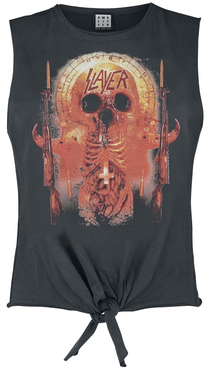 Slayer Top - Amplified Collection - Ribs - S bis XL - für Damen - Größe L - charcoal  - Lizenziertes Merchandise! von Slayer